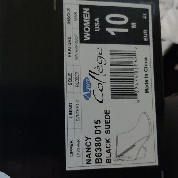 Aqua College Womens Nancy Booties Waterproof - Black Suede -  - Picture 9 of 9